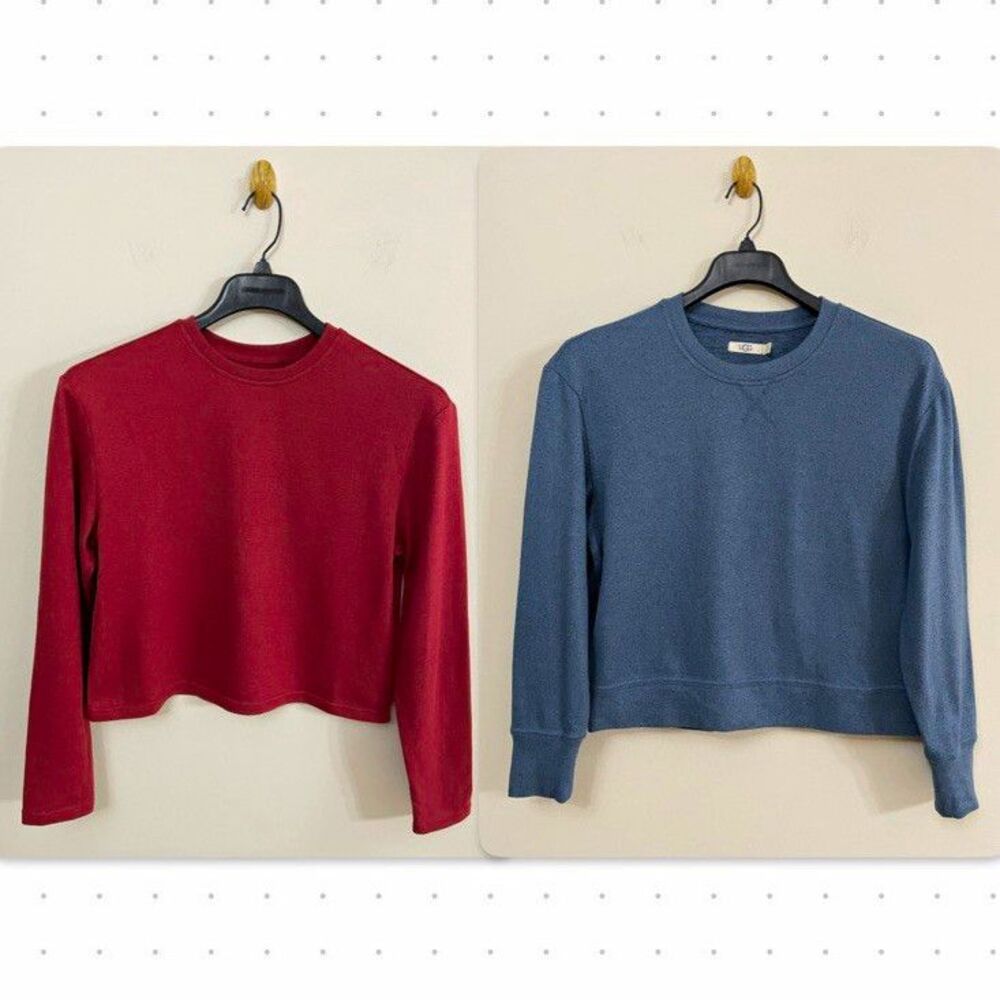 UGG Bundle of 2 Cropped Long Sleeve lightweight sweatshirt Crew Neck Size M